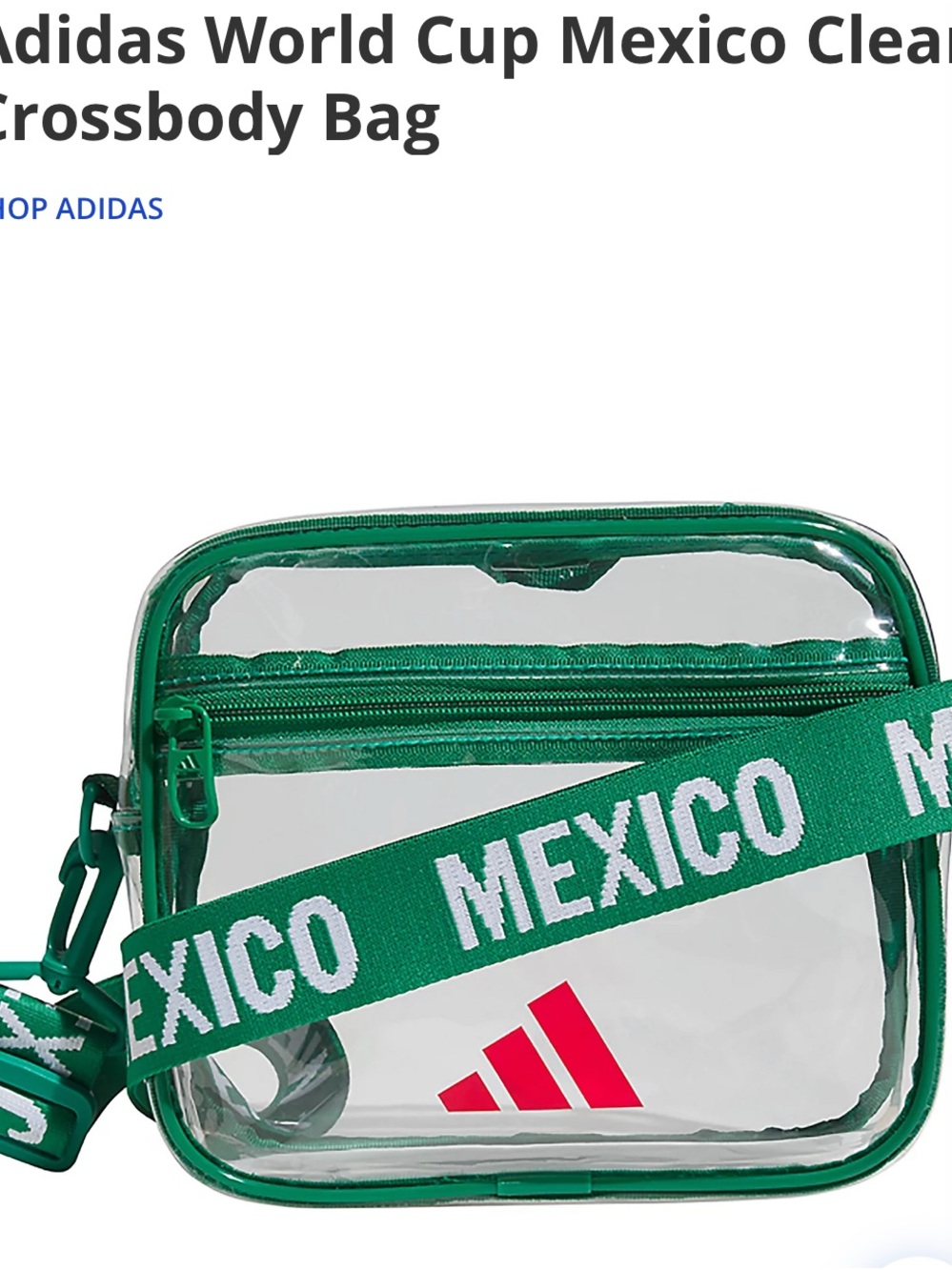 adidas World Cup Mexico Clear Crossbody